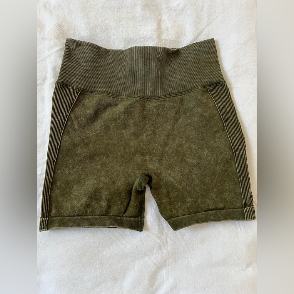 COPY - Women's High-Waisted Green workout Shorts